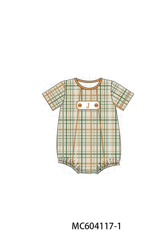 PO86 Sage monogram embroidery plaid collection - closing 4/13 - ETA early September