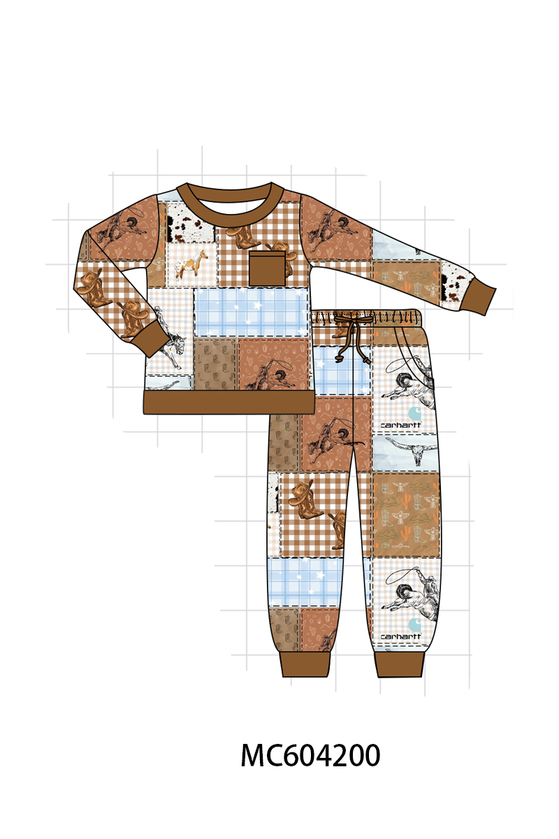 PO86 Brown western bamboo plaid collection - closing 4/13 - ETA early September