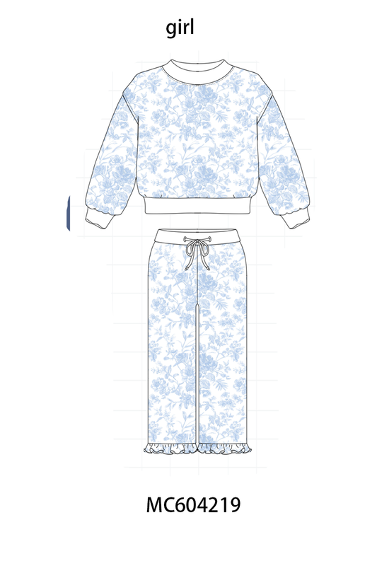 PO86 Floral bow print mom&me ruffle pants set collection - closing 4/13 - ETA early September