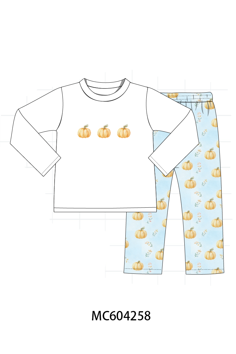 PO86 Pumpkin embroidery ruffle collection - closing 4/13 - ETA early September