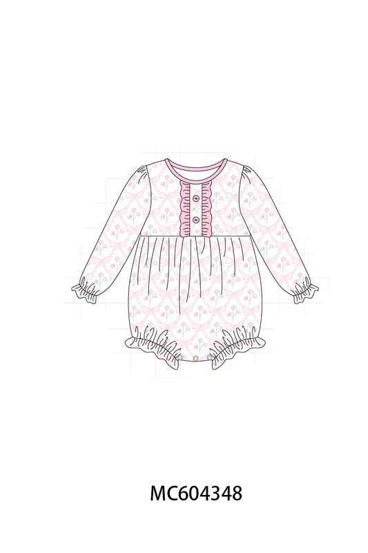 PO86 Pink floral print ruffle collection - closing 4/13 - ETA early September