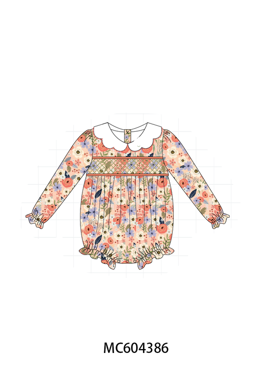 PO86 Coral floral smocked collection - closing 4/13 - ETA early September
