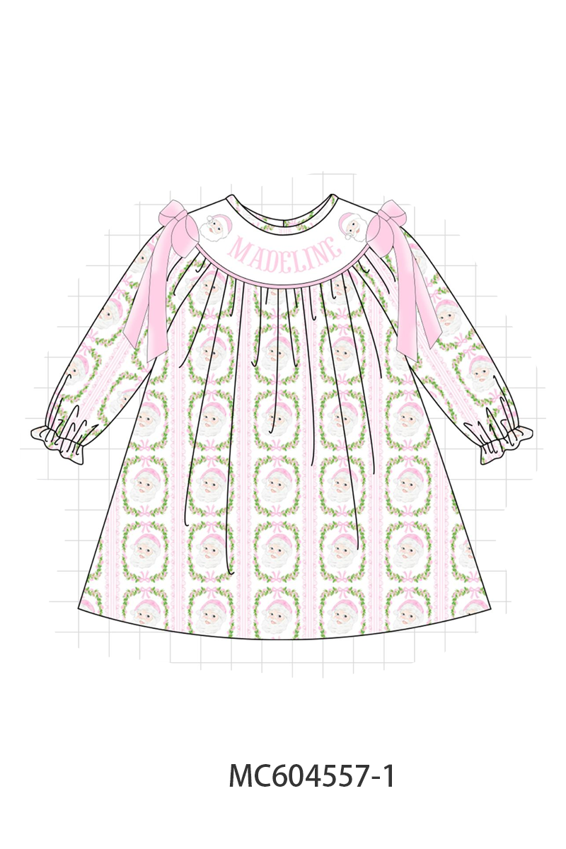 PO88 Pink santa claus monogram embroidery collection - closing 4/27 - eta late September