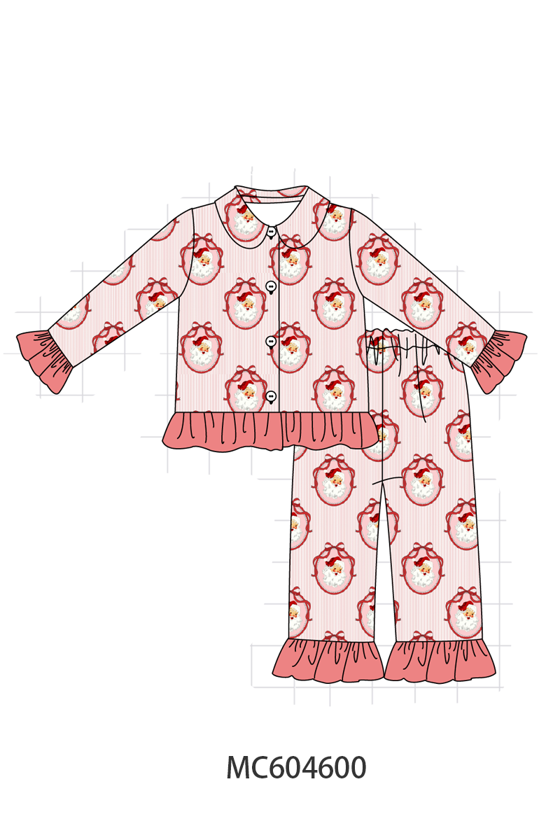 PO88 Pink christmas santa claus bamboo stripe collection - closing 4/27 - eta late September