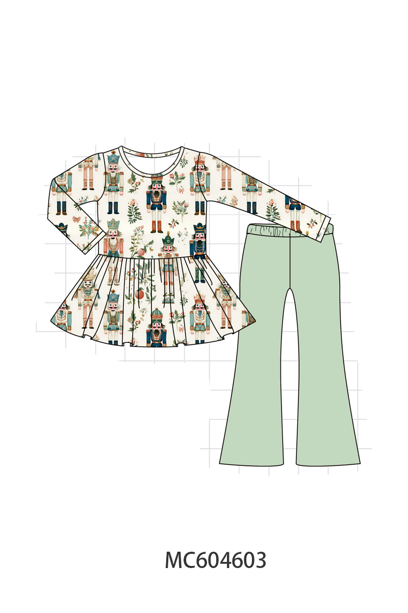 PO88 Green nutcracker print bamboo collection - closing 4/27 - eta late September