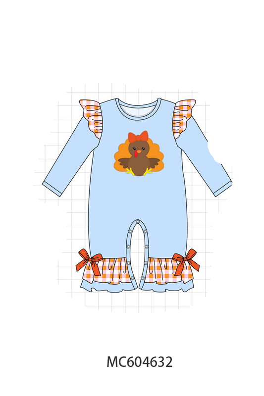 PO88 Blue thanksgiving turkey applique collection - closing 4/27 - eta late September