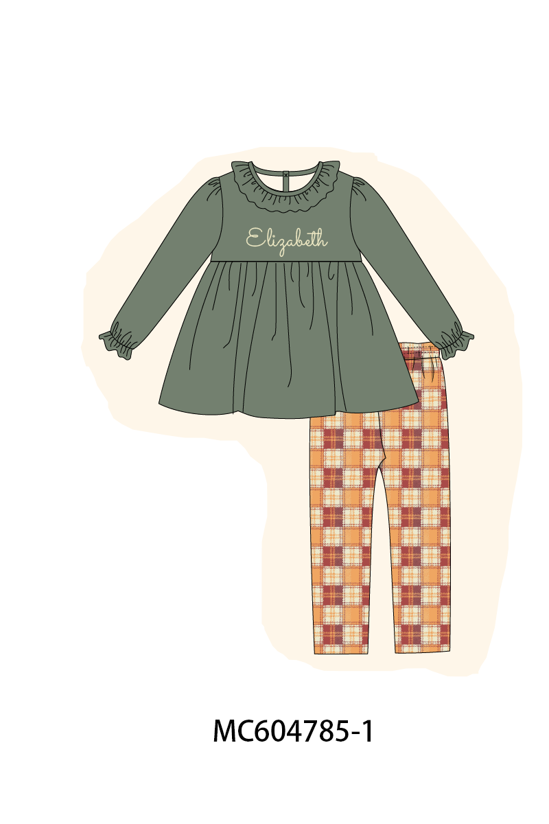 PO88 Green cozy season monogram embroidery collection - closing 4/27 - eta late September