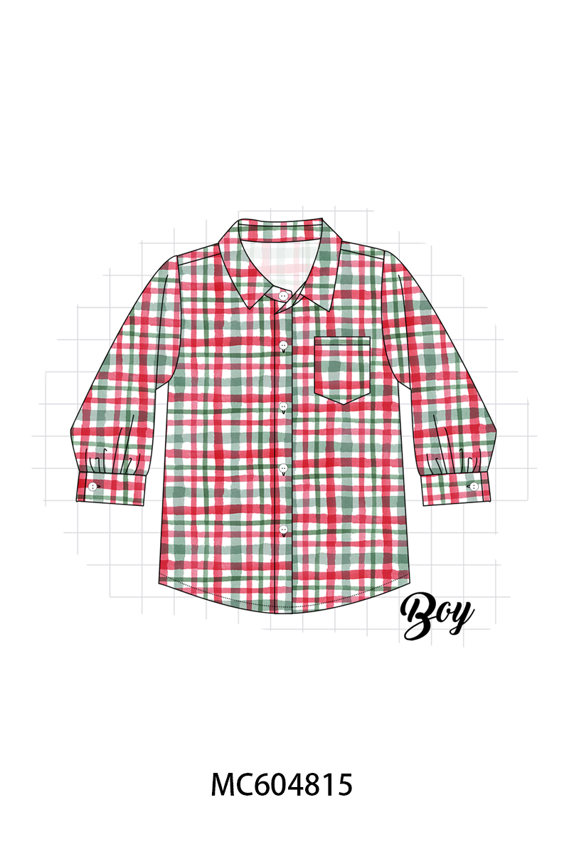 PO88 Green merry christmas embroidery plaid ruffle collection - closing 4/27 - eta late September