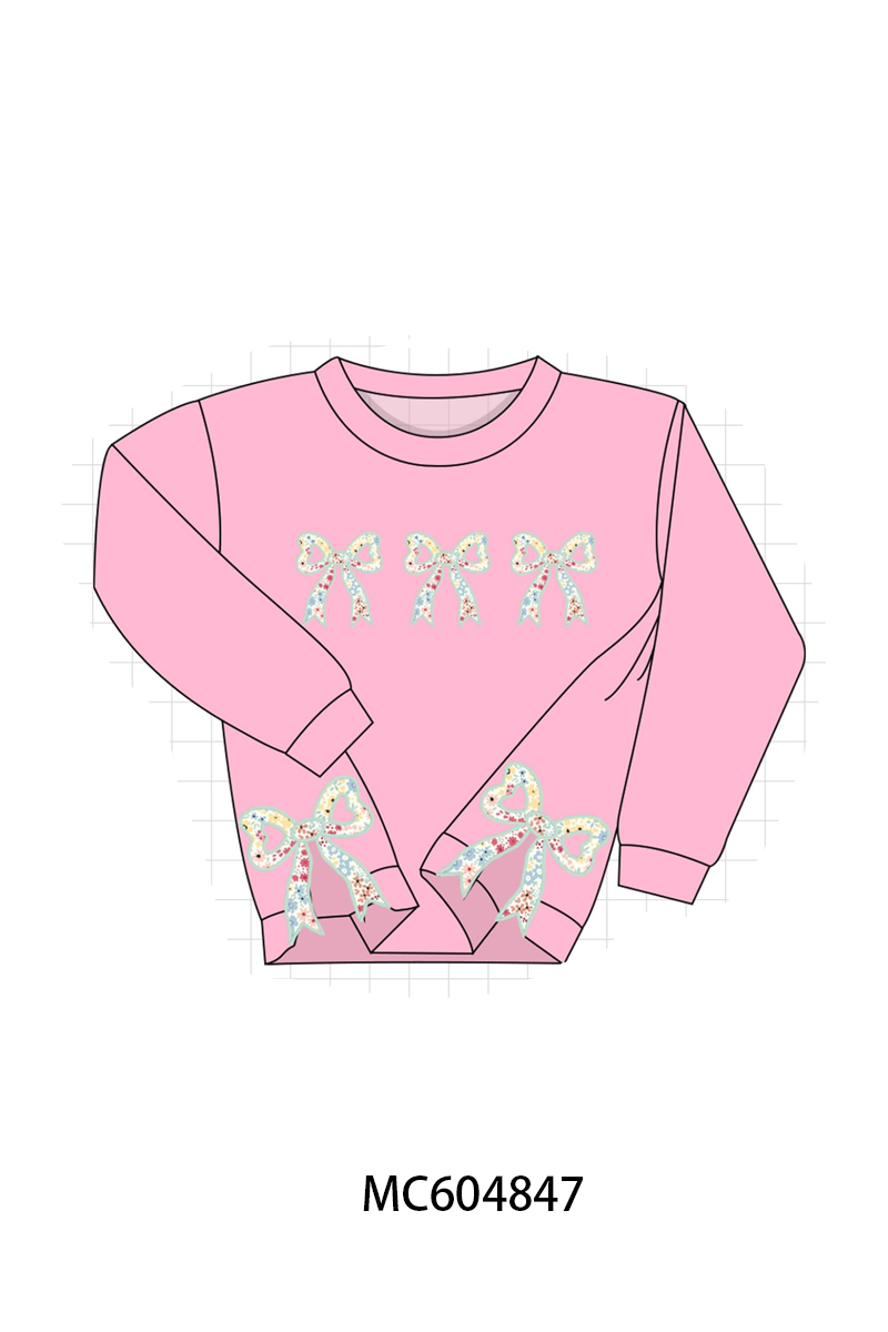 PO90 Bow floral applique sweatshirt collection - closing 5/11 - ETA early October