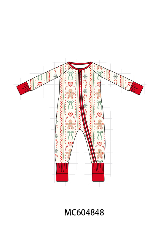 PO90 Red christmas gingerbread candy cane bamboo collection - closing 5/11 - ETA early October