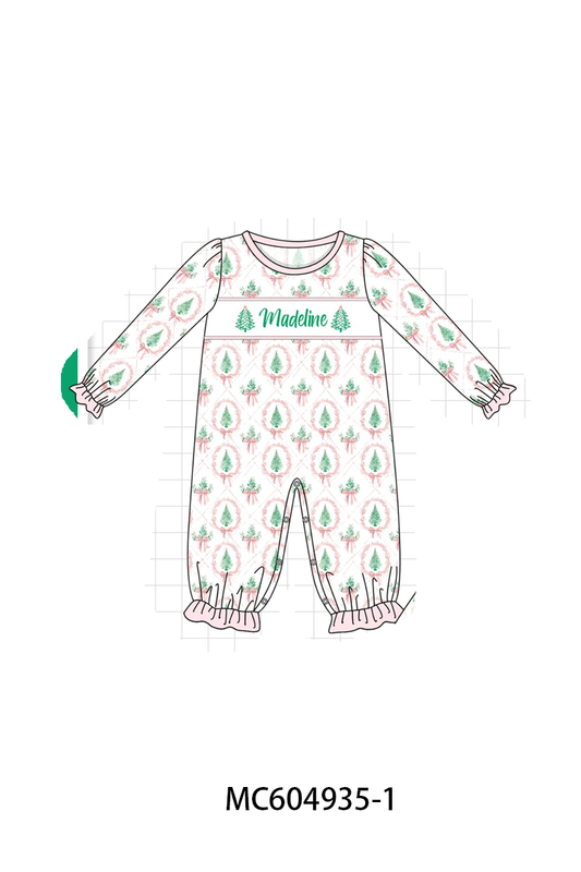 PO90 Pink christmas tree monogram embroidery collection - closing 5/11 - ETA early October