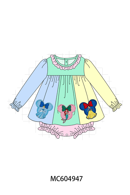 PO90 Colorblock princess applique ruffle collection - closing 5/11 - ETA early October