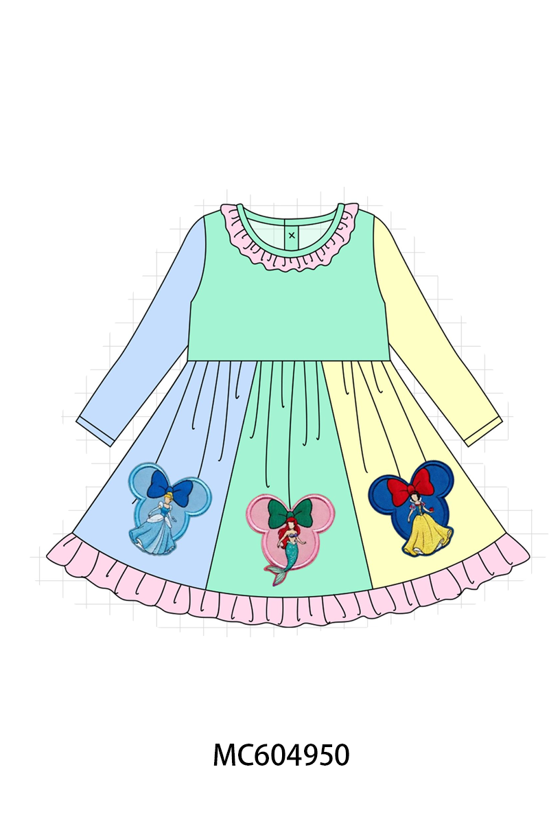 PO90 Colorblock princess applique ruffle collection - closing 5/11 - ETA early October