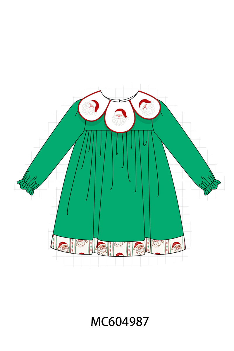 PO90 Green christmas santa claus embroidery collection - closing 5/11 - ETA early October