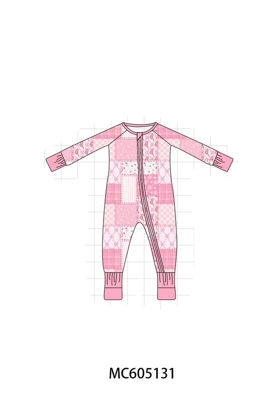 PO92 Pink bow checkered bamboo collection - closing 5/25 - ETA late October