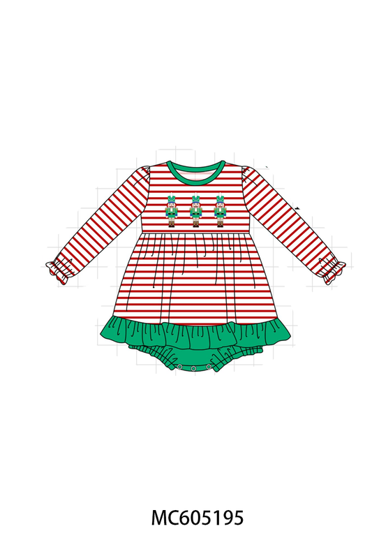 PO92 Red stripe christmas nutcracker embroidery collection - closing 5/25 - ETA late October