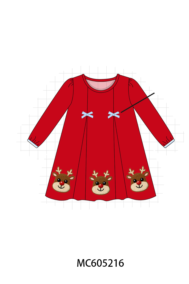 PO92 Red christmas reindeer french knot collection - closing 5/25 - ETA late October