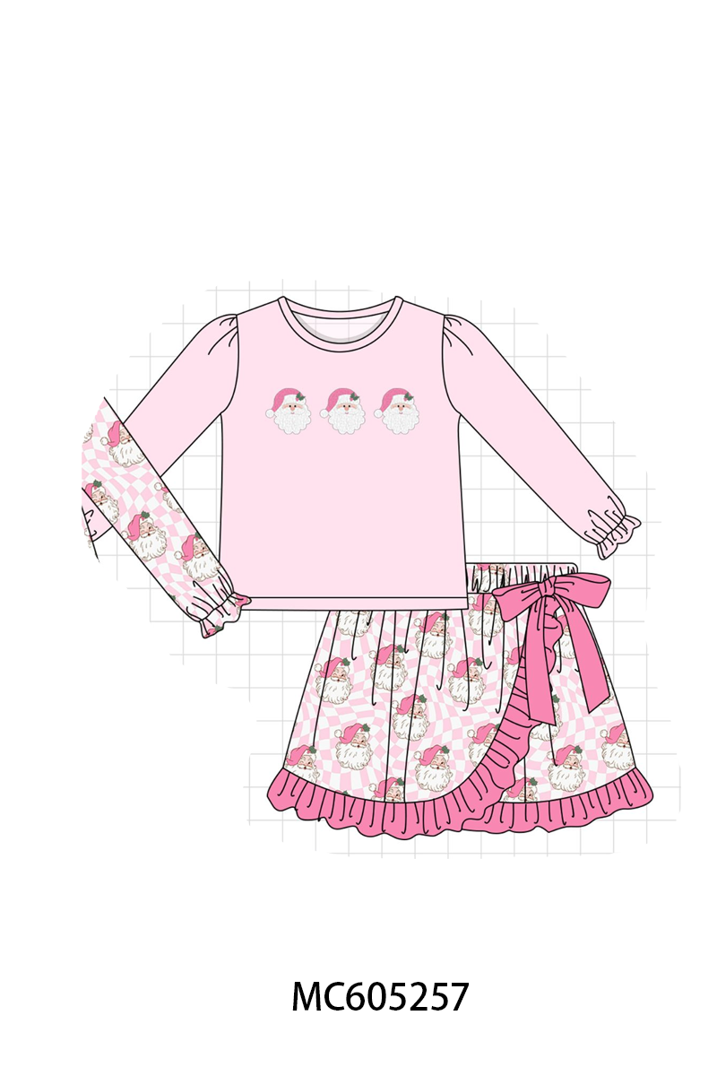 PO92 Pink christmas santa claus french knot collection - closing 5/25 - ETA late October