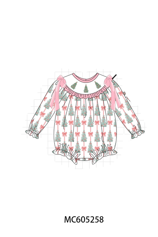 PO92 Pink christmas tree embroidery collection - closing 5/25 - ETA late October
