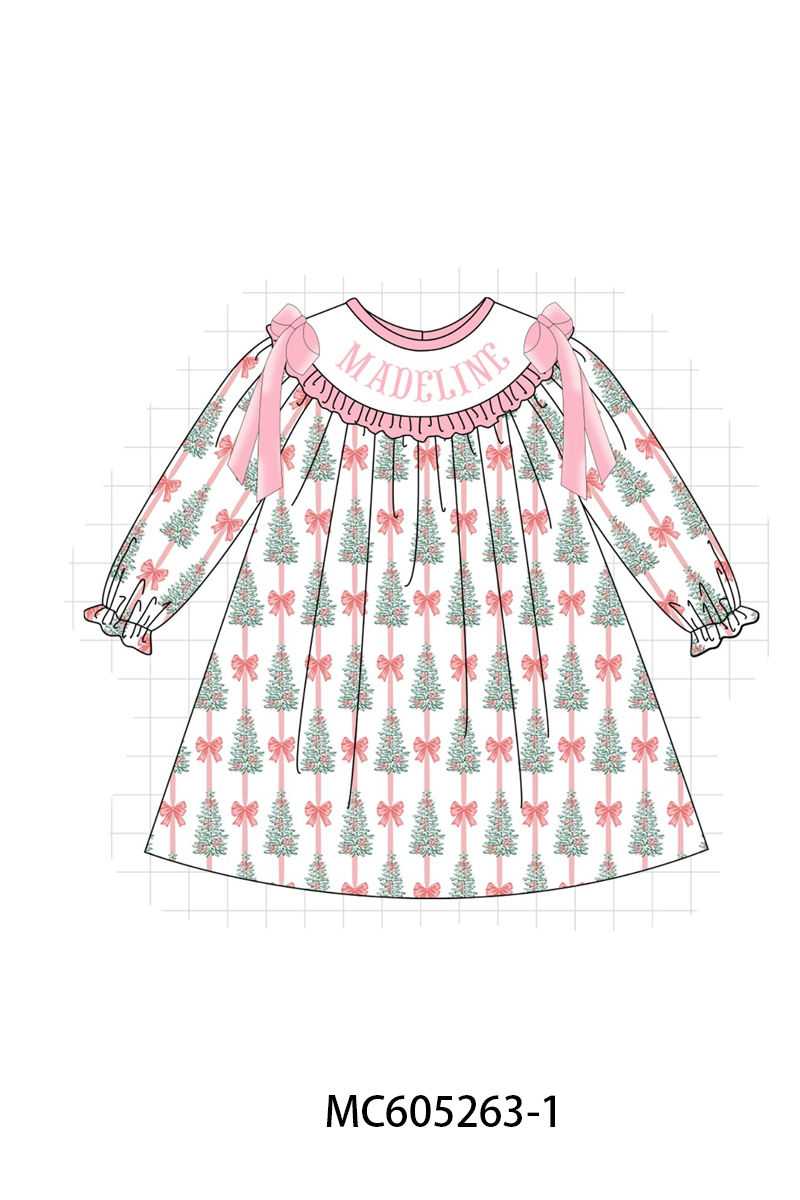 PO92 Pink christmas tree monogram embroidery collection - closing 5/25 - ETA late October