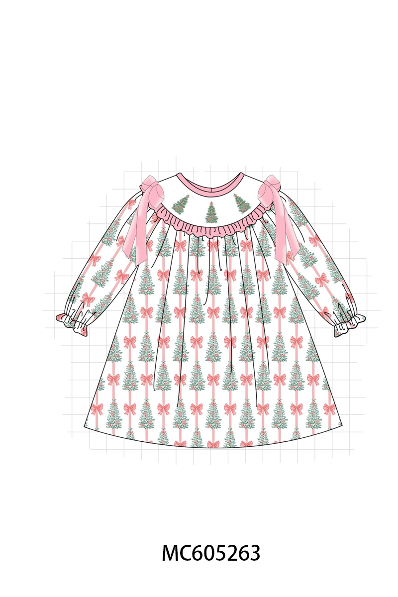 PO92 Pink christmas tree embroidery collection - closing 5/25 - ETA late October