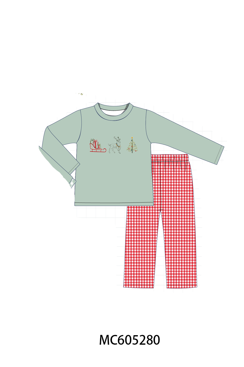 PO92 Pink&sage christmas embroidery collection - closing 5/25 - ETA late October