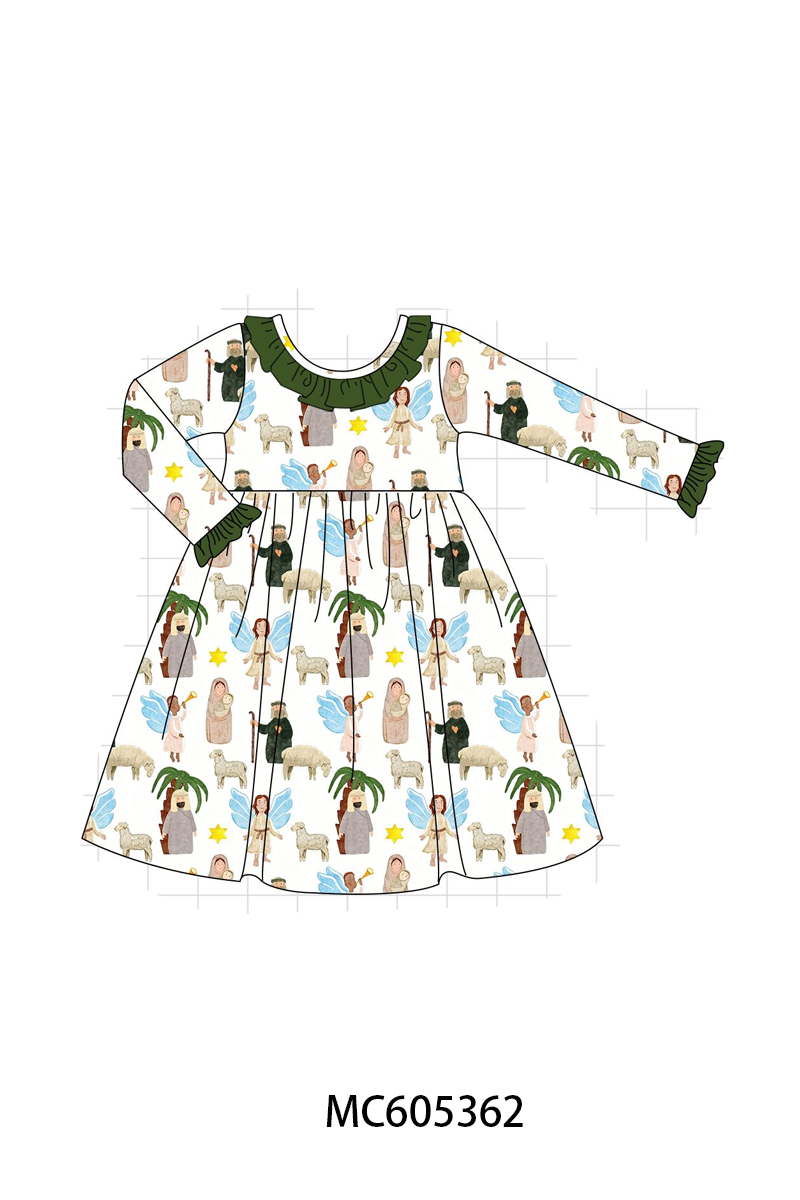 PO92 Green nativity print bamboo collection - closing 5/25 - ETA late October