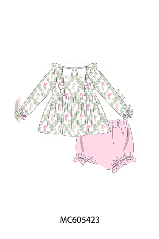 PO93 Pink holiday floral socks print collection - closing 6/8 - ETA November