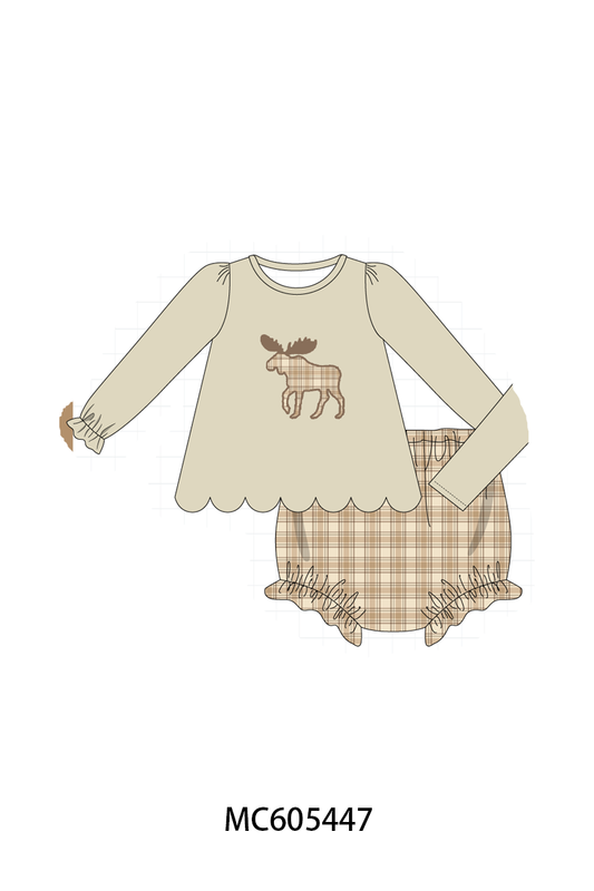 PO93 Khaki moose applique plaid collection - closing 6/8 - ETA November