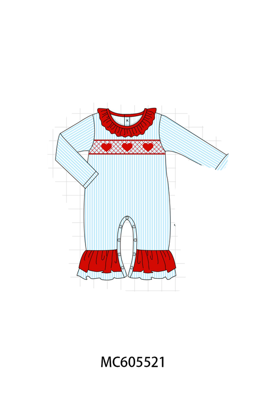 PO95 Blue valentine's day heart smocked collection - closing 6/22 - ETA late November