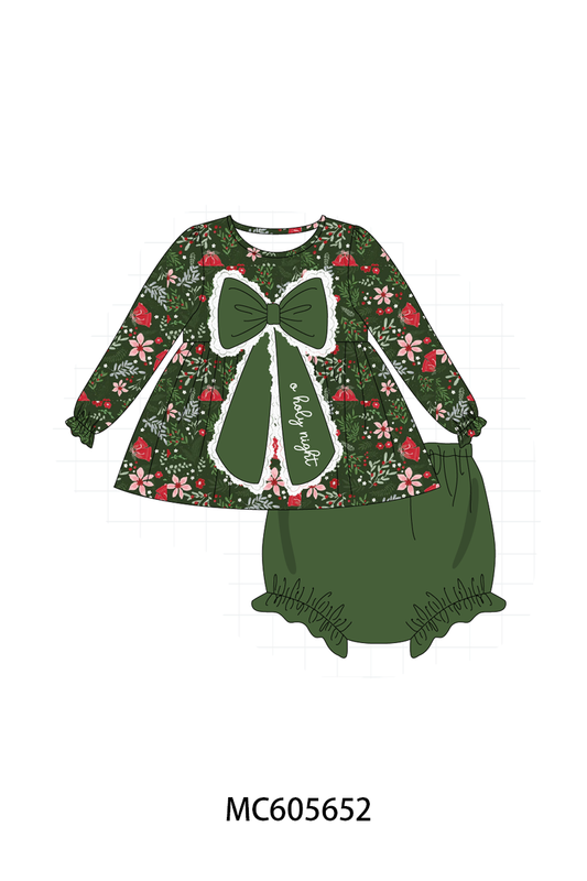 PO93 Green floral print bow collection - closing 6/8 - ETA November