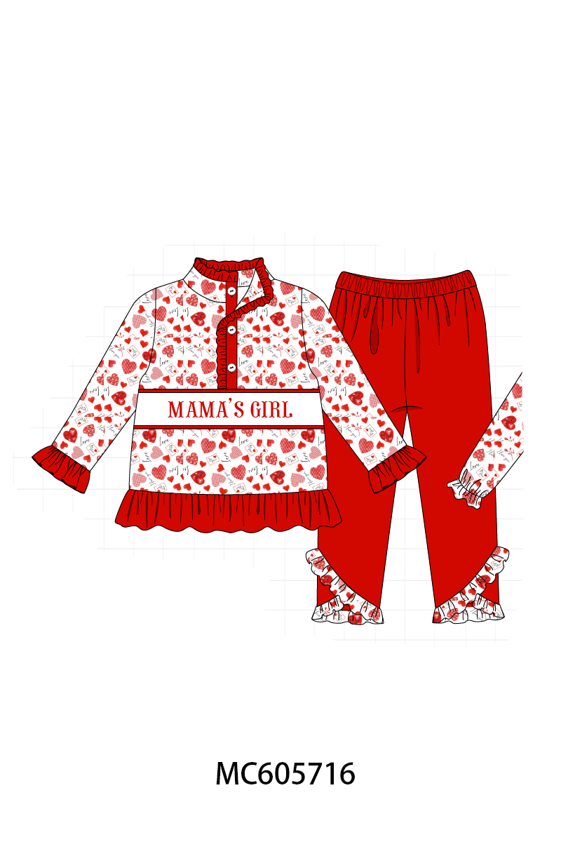 PO95 Mama's girl embroidery ruffle collection