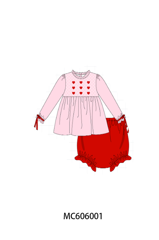 PO95 Pink&blue heart smocked collection - closing 6/22 - ETA late November