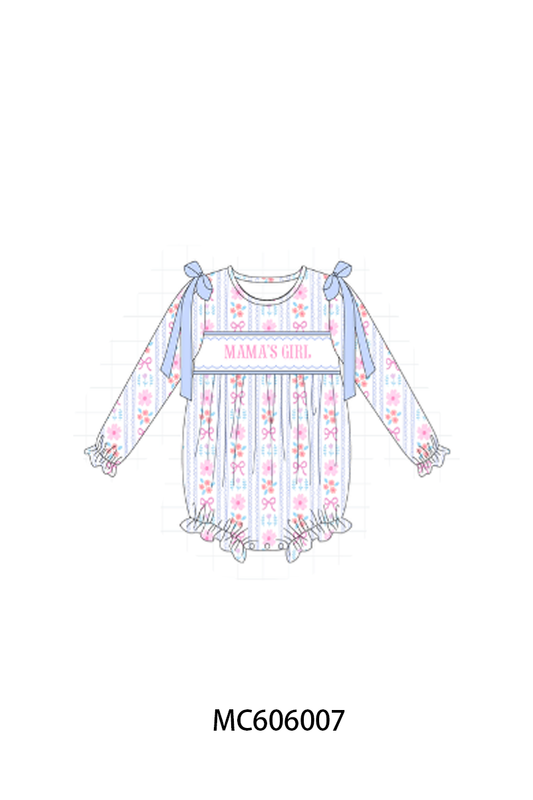 PO95 Blue MAMA'S GIRL embroidery floral collection - closing 6/22 - ETA late November