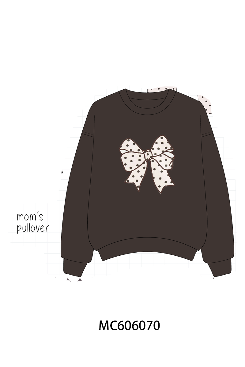 PO95 Brown bow applique collection