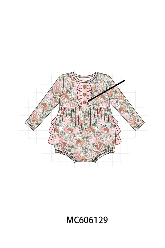 PO95 Pink western boots floral collection - closing 6/22 - ETA late November