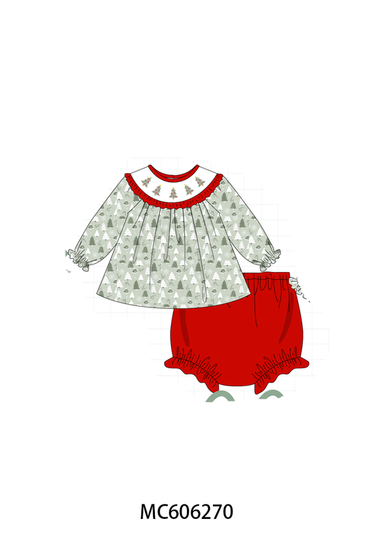PO95 Green christmas tree embroidery collection - closing 6/22 - ETA late November