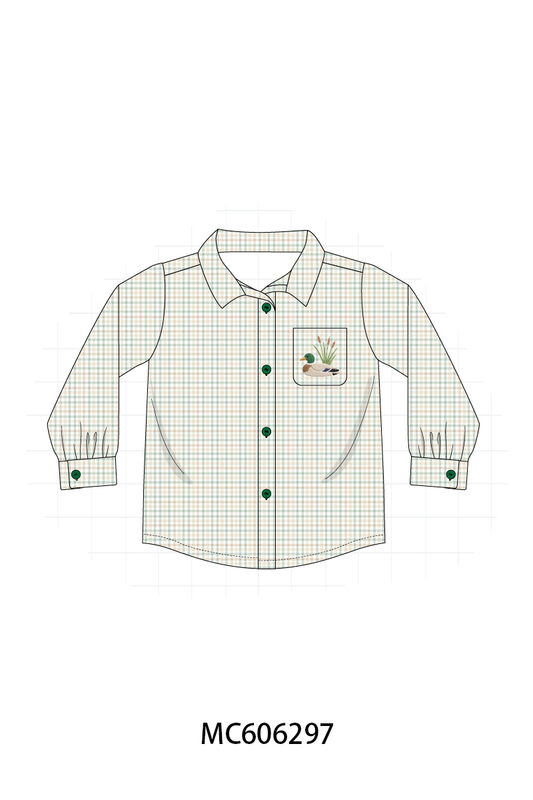 PO95 Sage duck embroidery plaid collection 2 - closing 6/22 - ETA late November