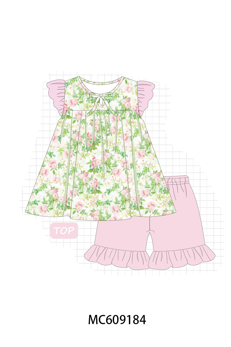 PO104 Pink&green floral ruffle collection - closing 9/14 - ETA February