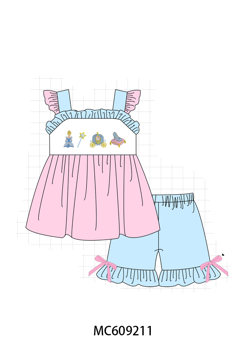 PO104 Pink princess pumpkin embroidery ruffle collection - closing 9/14 - ETA February
