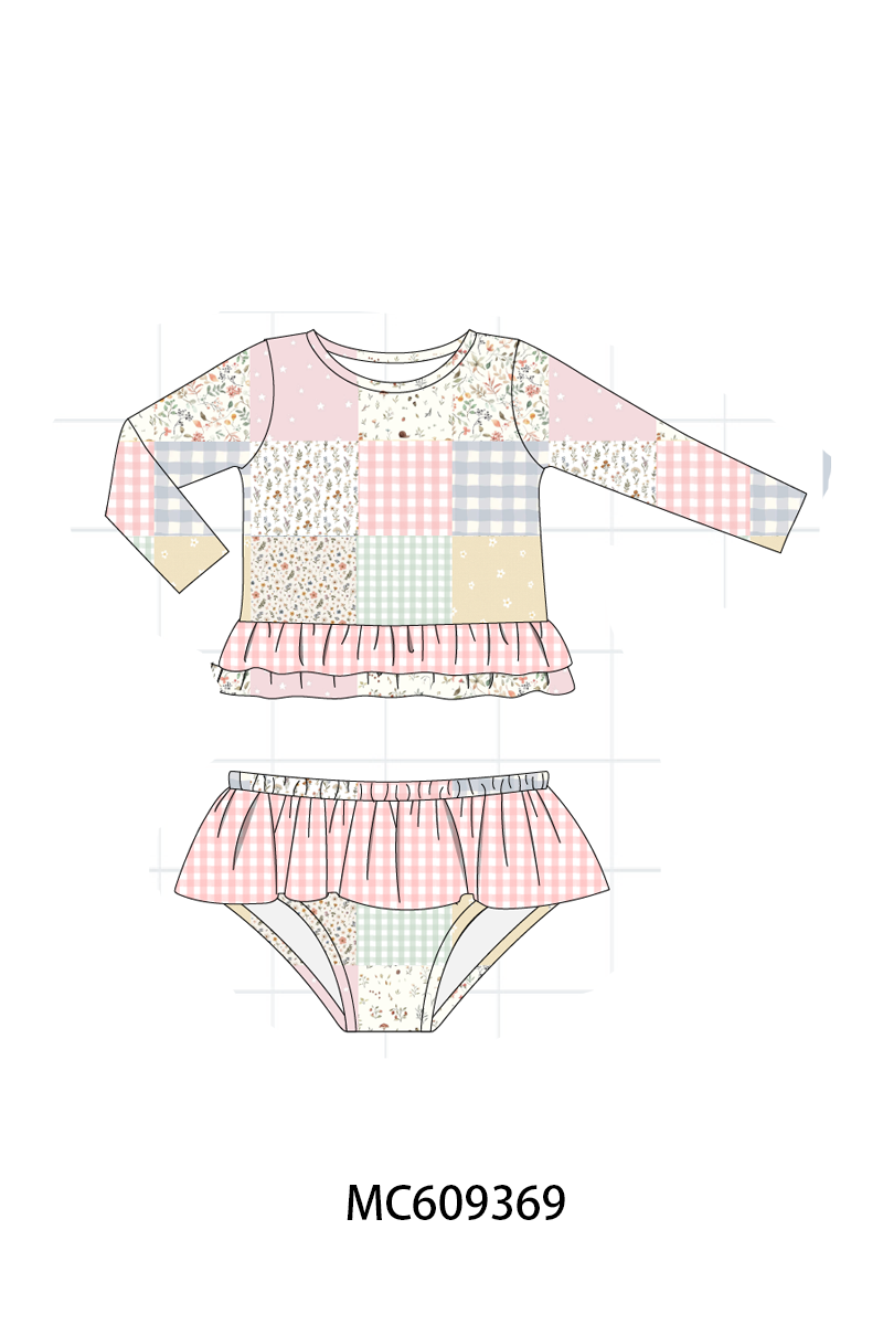 PO104 Pink floral patchwork ruffle collection 2 - closing 9/14 - ETA February