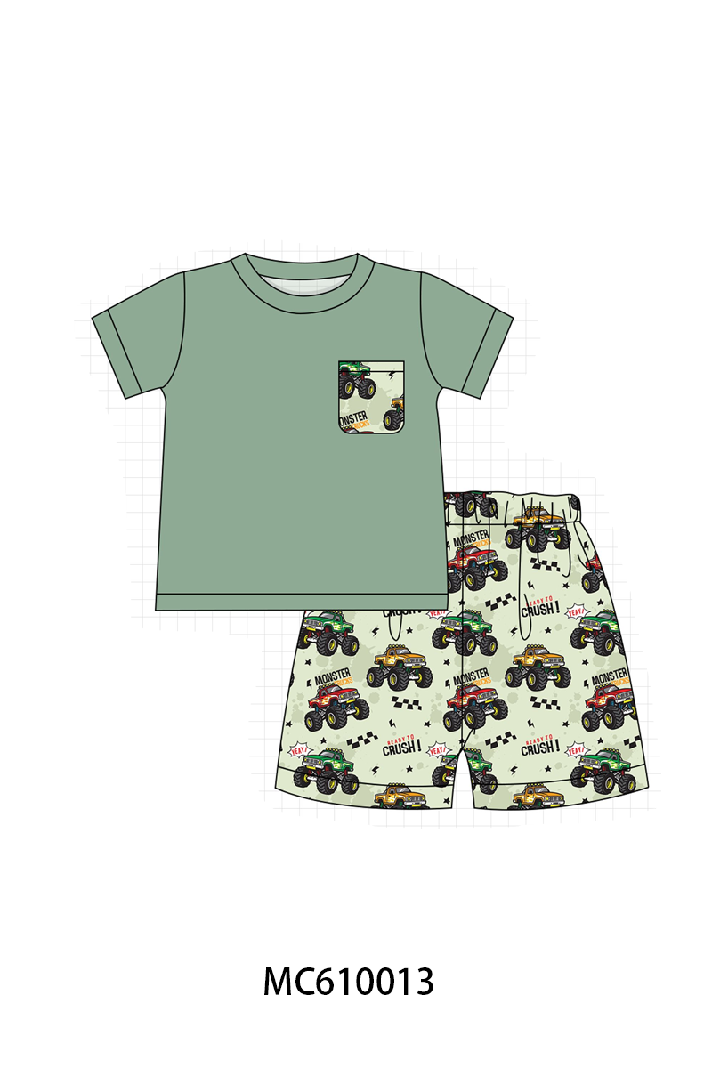 PO108 Green monster truck print collection - closing 10/26 - ETA march