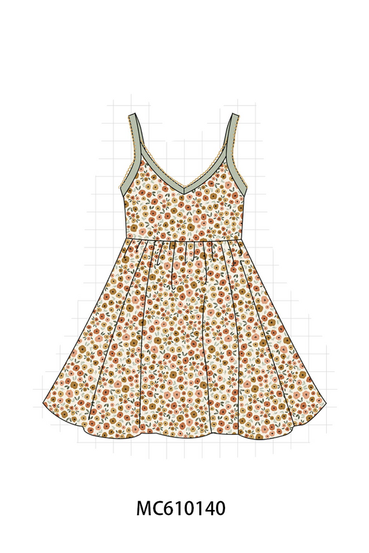 PO108 Floral print scalloped dress collection - closing 10/26 - ETA march