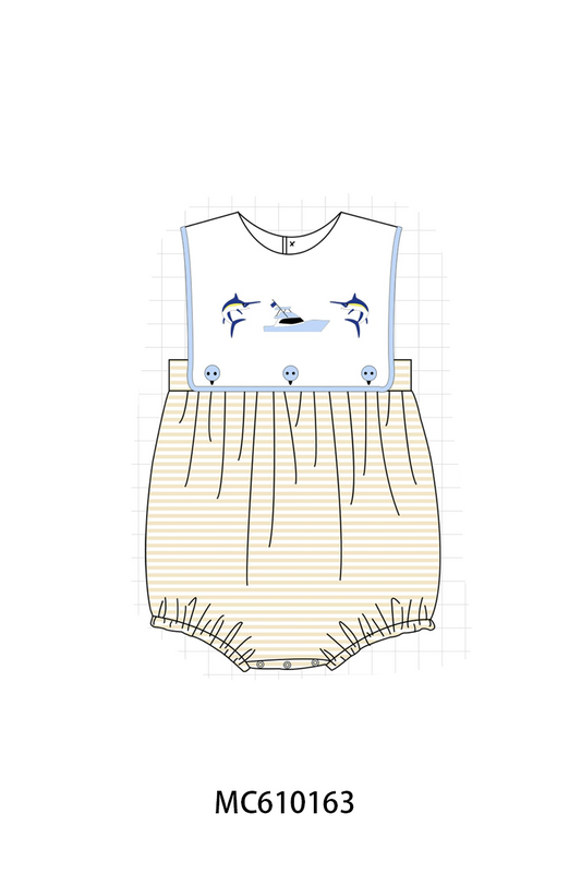 PO108 Marlin sports fishing boat embroidery stripe collection - closing 10/26 - ETA march