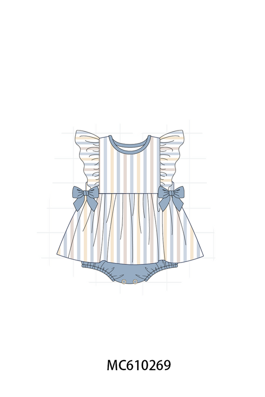 PO108 Blue stripe ruffle collection 1 - closing 10/26 - ETA march