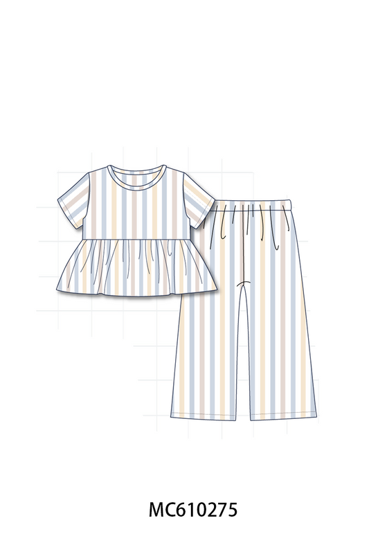 PO108 Blue stripe ruffle collection 2 - closing 10/26 - ETA march