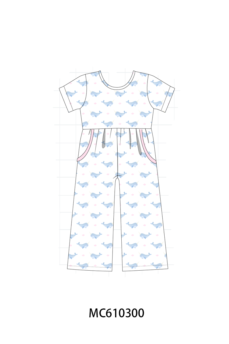 PO108 Narwhale print bamboo collection - closing 10/26 - ETA march