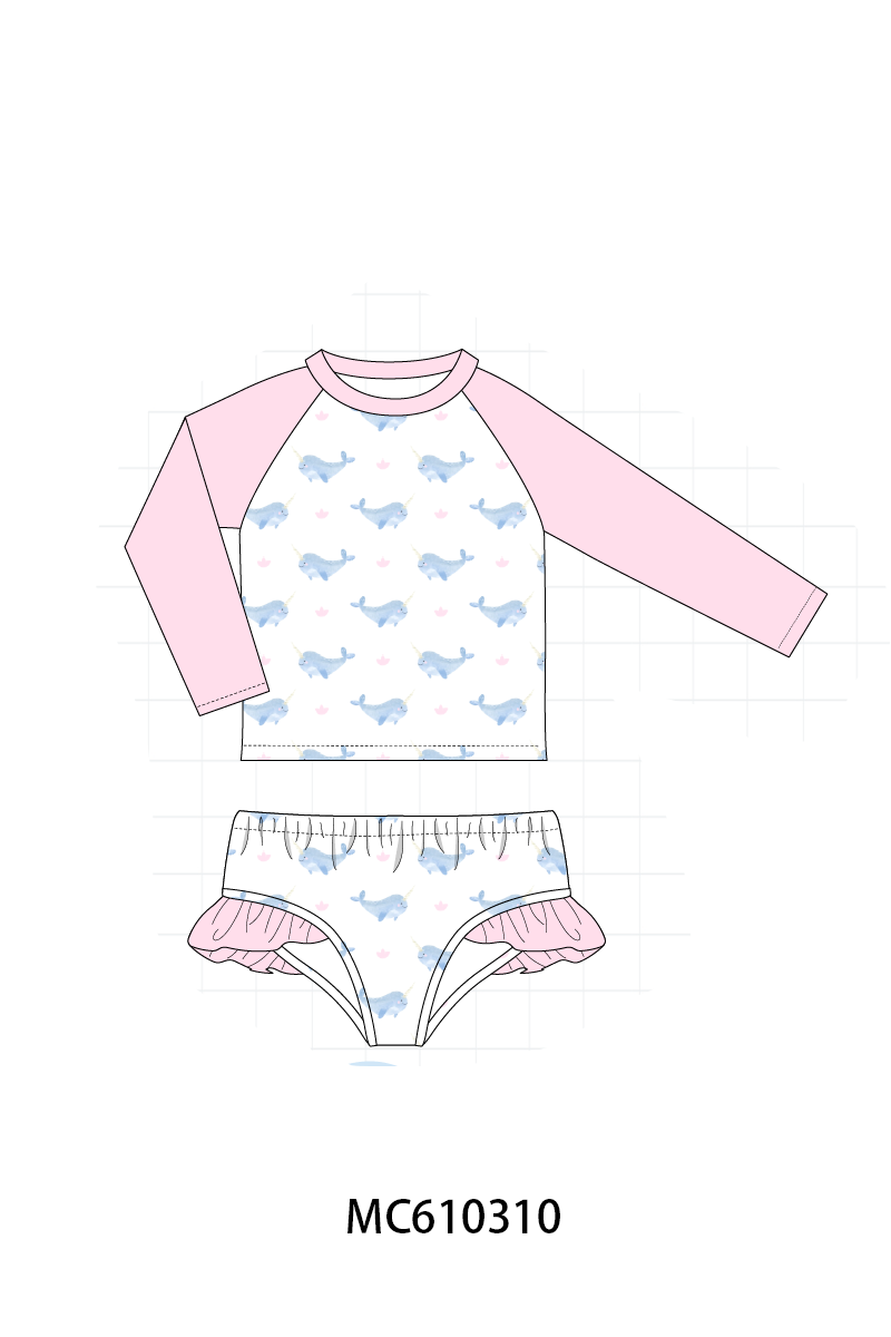 PO108 Pink&blue narwhale print collection - closing 10/26 - ETA march