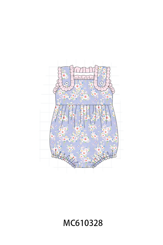 PO108 Lavender butterfly floral ruffle collection - closing 10/26 - ETA march