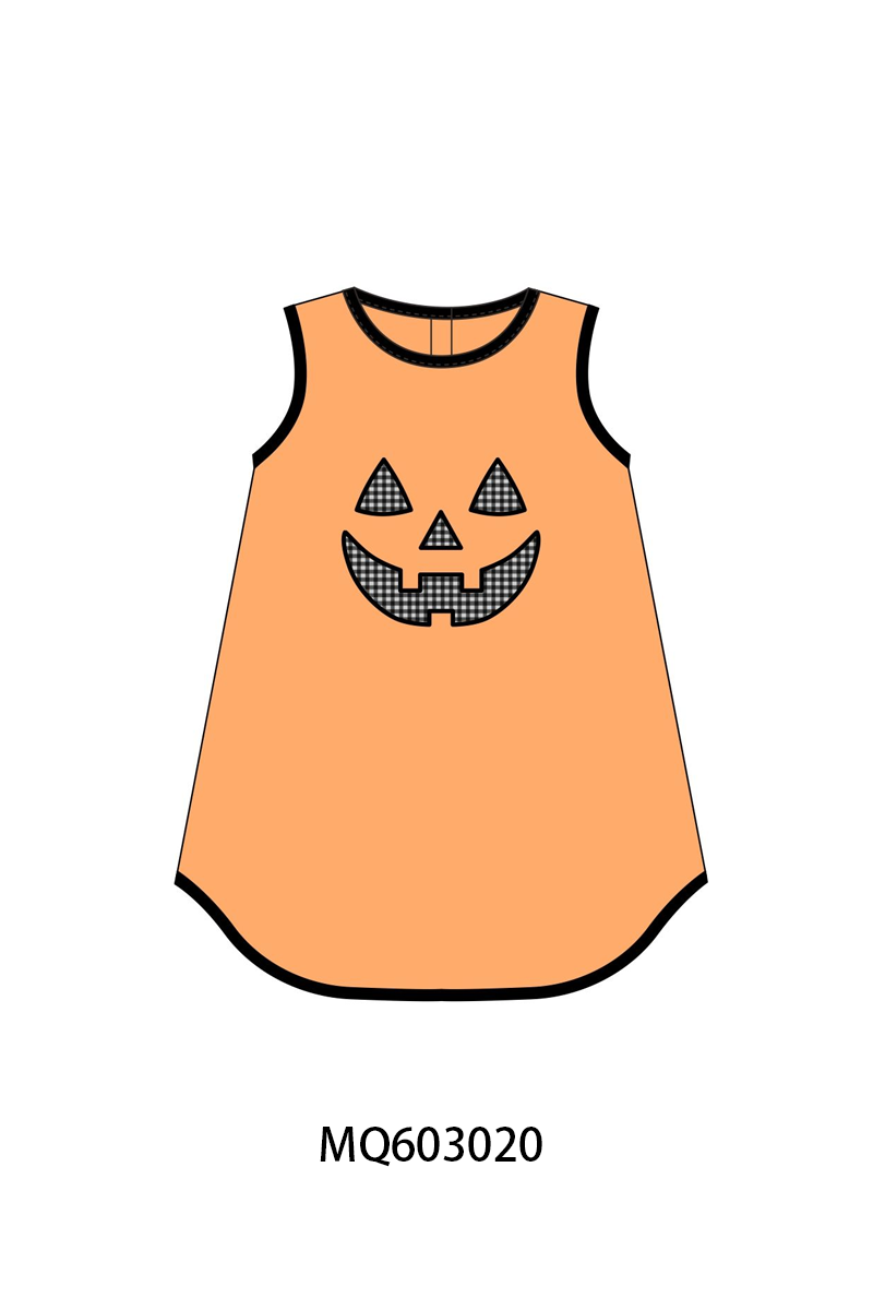 PO84 Orange halloween applique gingham collection - ETA late august - closing 3/23